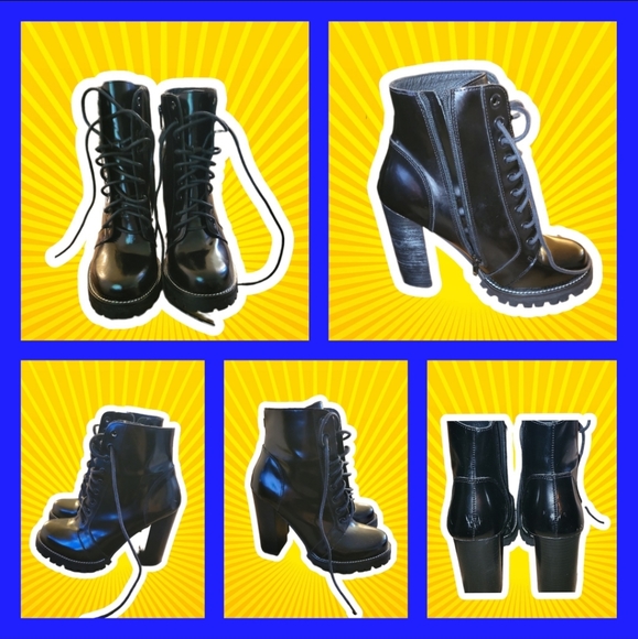 Black Jeffrey Campbell platform boots size 8.5 - Picture 5 of 7